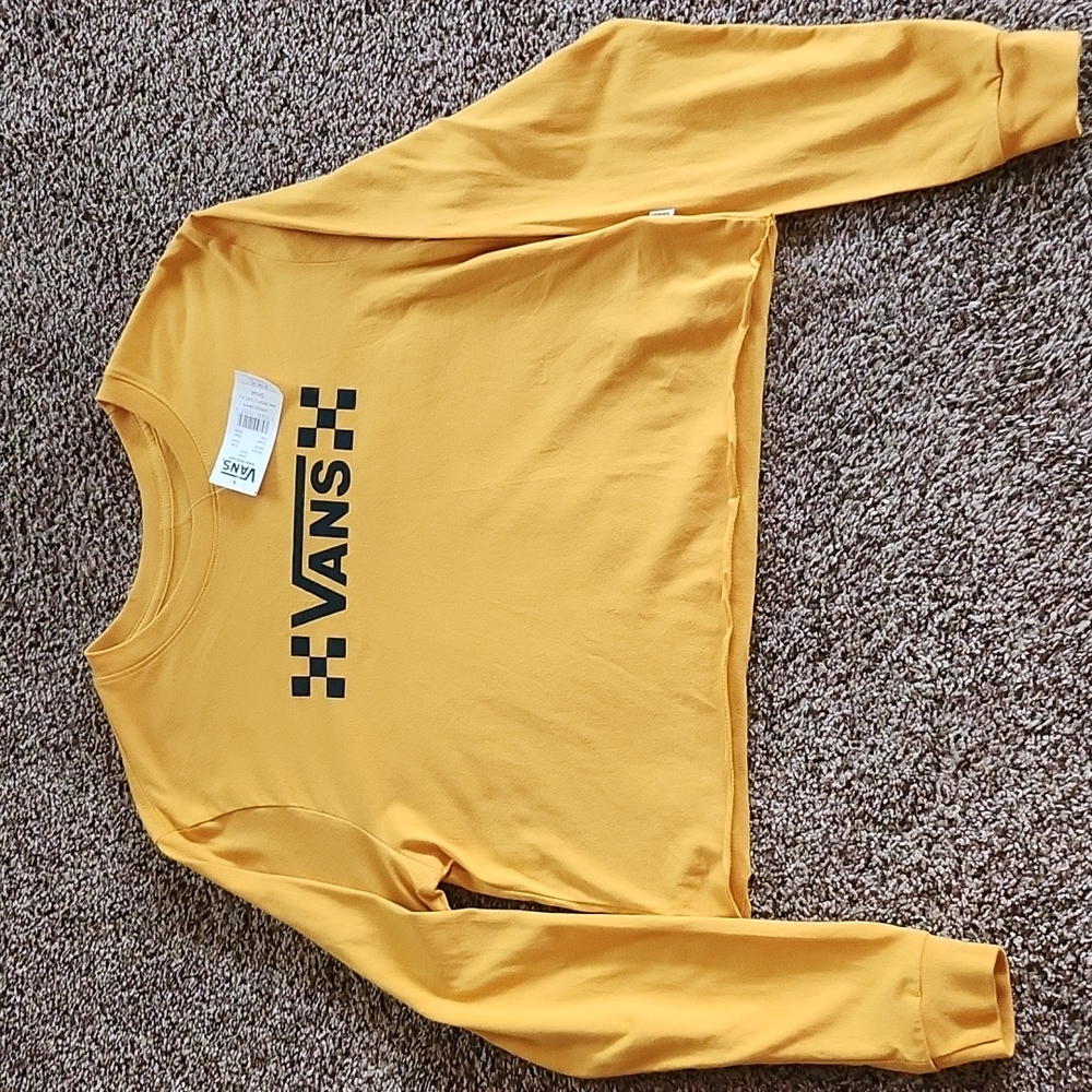 VANS LONG SLEEVE CROP TOP SIZE S
